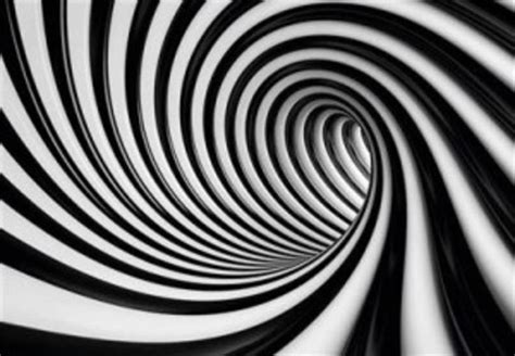 Framed Print Black And White Spiral Hole Poster Picture Optical Illusion Art Optical