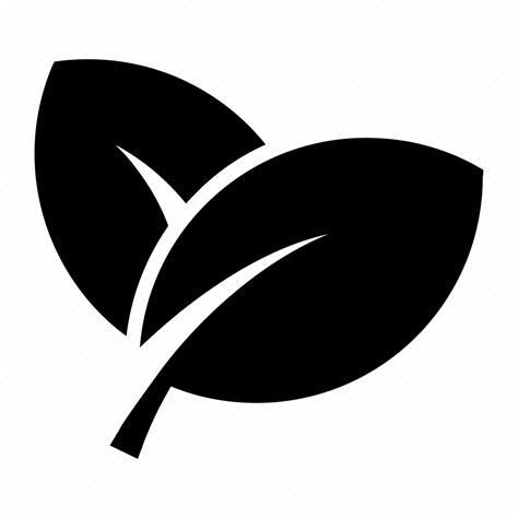 Double Leaf Leaves Nature Icon Download On Iconfinder