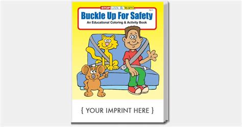 buckle up for safety coloring and activity book with your logo
