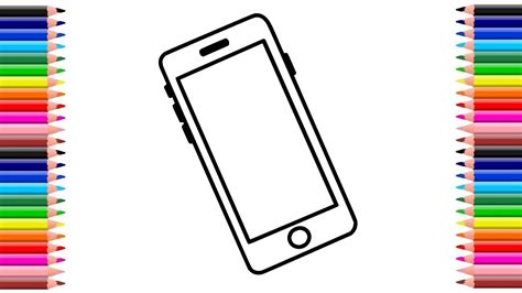 How To Draw Iphone Drawing Mobile Phone Como Desenhar Um Celular