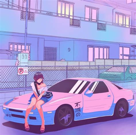 Incredible Car Anime Aesthetic Wallpaper 2022