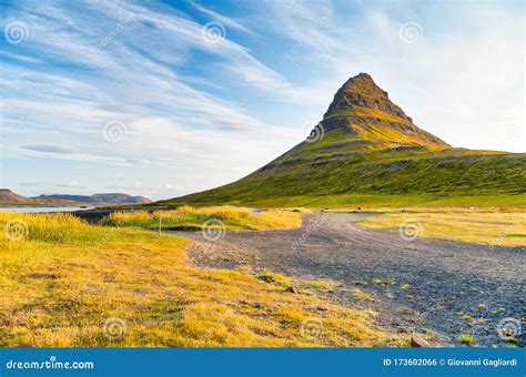 Kirkjufell Mountain On A Wonderful Summer Sunset Iceland Stock Photo