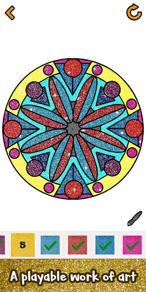 Glitter Color Adult Coloring Book By Number Pages For Android Apk