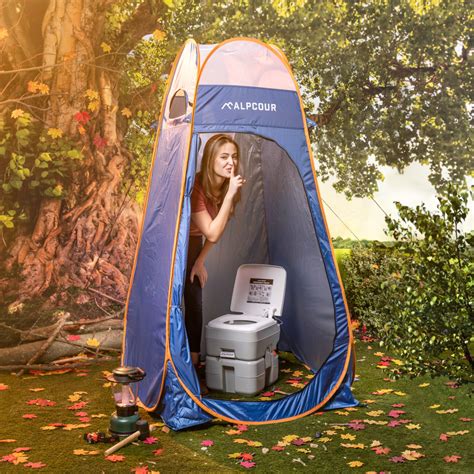Portable Camping Toilet With Wash Sprayer Alpcour