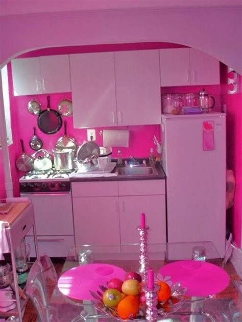 71 Gorgeous Pink Kitchen Ideas Hot Pink Kitchen Pink Kitchen Pink Decor