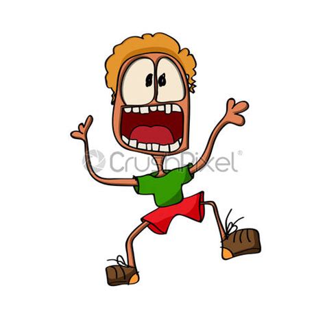 Cartoon Illustration Of A Screaming Boy Stock Vector 166321 Crushpixel