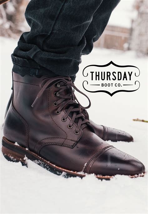Mens Captain Lace Up Boot In Brown Leather Thursday Boot Company