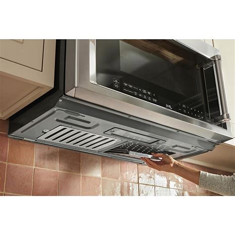 Kitchenaid Cu Ft Convection Over The Range Microwave With Air Fry