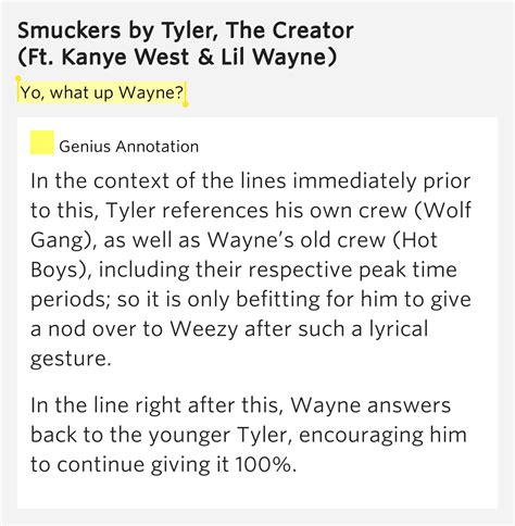 Yo What Up Wayne Smuckers Lyrics Meaning