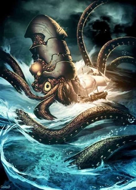 Steampunk Kracken Kraken Mythological Creatures