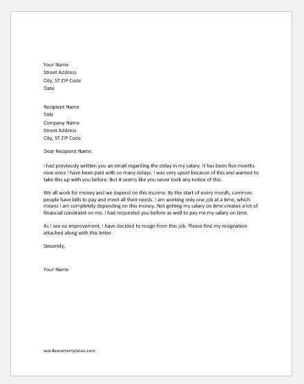 Resignation Letter Samples For Various Reasons Word Excel Templates