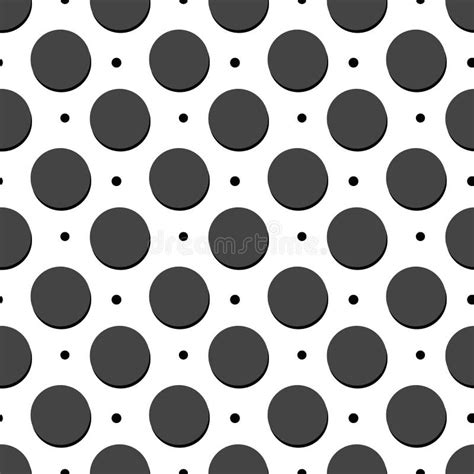 Polka Dot Pattern In Black And White Vector Design Stock Illustration