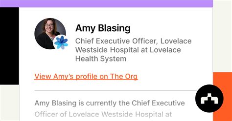 Amy Blasing Chief Executive Officer Lovelace Westside Hospital At Lovelace Health System