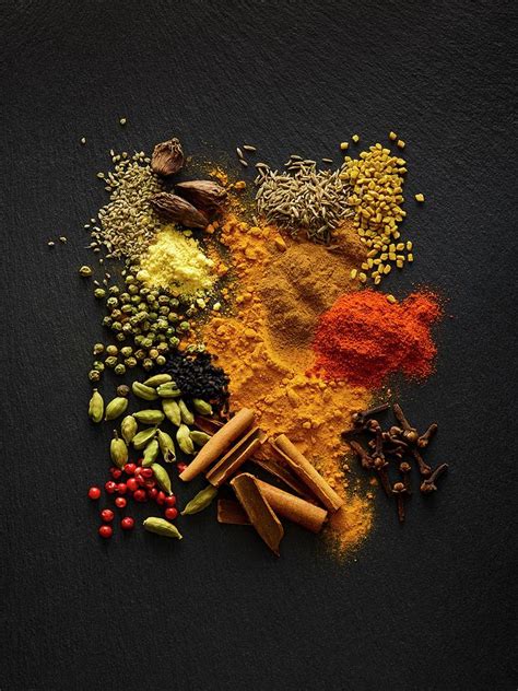 Dried Spices On Black Slate Photograph By Science Photo Library Pixels