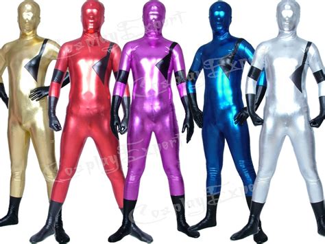 Free Shipping Dhl Wholesale Adult 5 Styles Full Body Multicolor Shiny Metallic Superhero Zentai