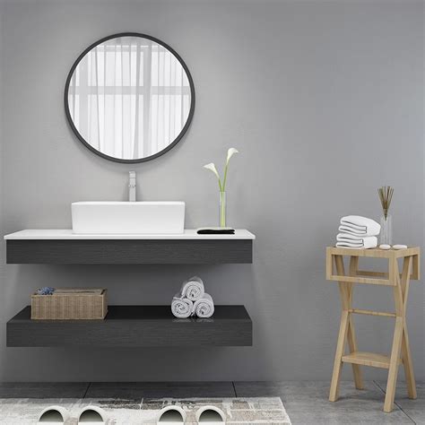 The functional design of the bathroom will ensure a clear morning and a good mood! Luxury Modern 24"/35" Floating Wall-Mount Single Bathroom ...