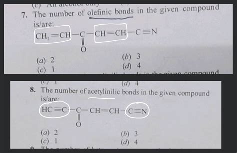 The Number Of Olefinic Bonds In The Given Compound Isare Filo