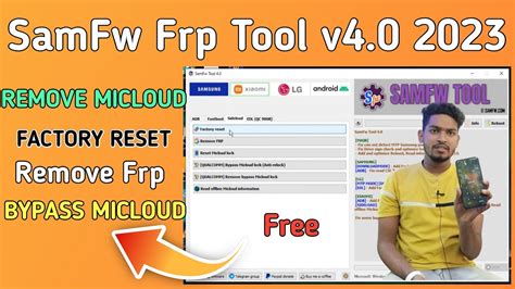 Samfw Tool New Update V Ii Just One Click Factory Reset And Frp Bypass Youtube