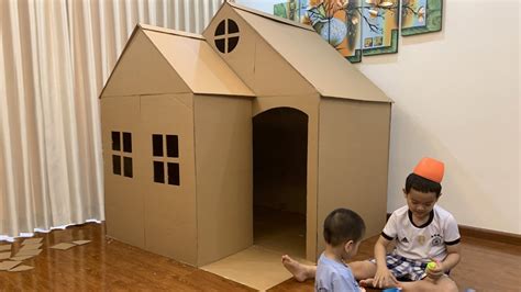 How To Make Cardboard House For Kids