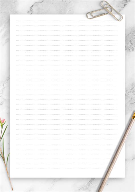 Download Printable Dotted Lined Paper Printables 635 Mm Line Height Pdf