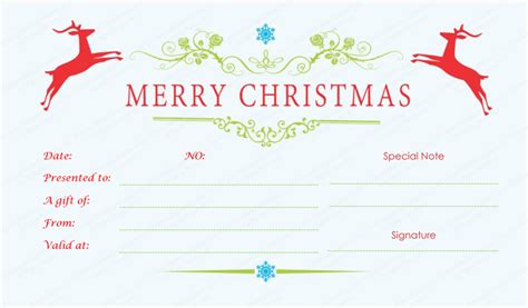 Homemade Christmas Gift Certificates Templates Best Creative Template