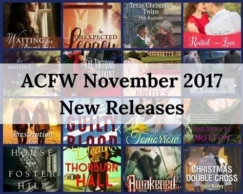 November 2017 New Releases From Acfw Authors Loraine D Nunley Author