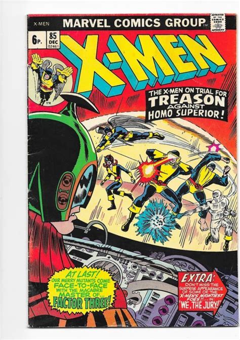 X-Men #85 Bronze Age Marvel Comics UK Price Variant Ross Andru 1973 Fn