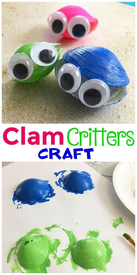 Make This Fun Clam Critters Craft With Clam Shells From The Beach