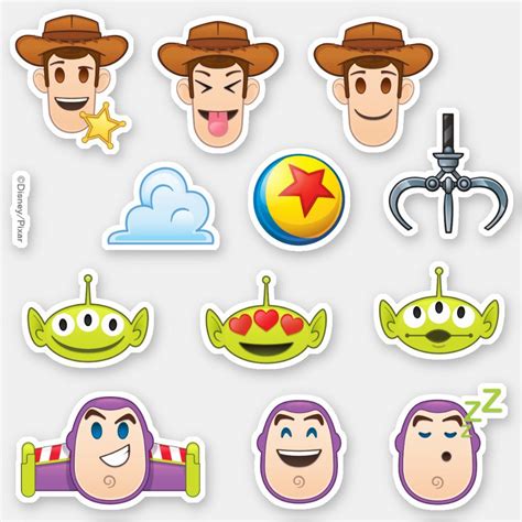 Decorate With These Fun Toy Story Emoji Stickers Featuring Woody Buzz