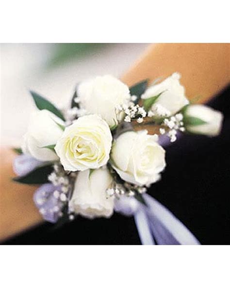 7 White Mini Roses Wristlet In San Francisco Ca Mystic Garden
