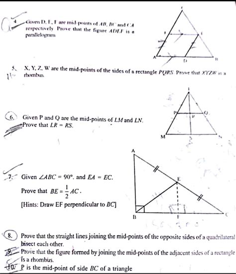 Mid Point Theorem Mid Point Theorem Notes Questions And Answers For