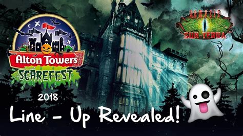 Alton Towers Scarefest 2018 Line Up Announced Youtube