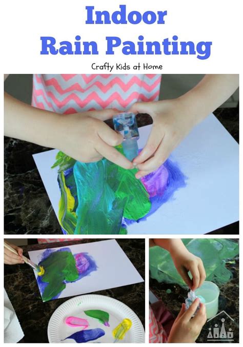 Indoor Rain Painting For Preschoolers Crafty Kids At Home Preschool