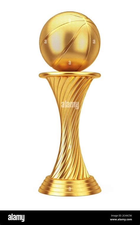 Basketball Award Concept Golden Award Trophy Basketball Ball On A