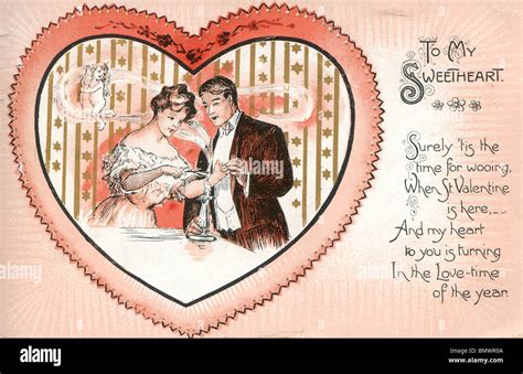 Valentines Day Card To My Sweetheart Stock Photo Alamy