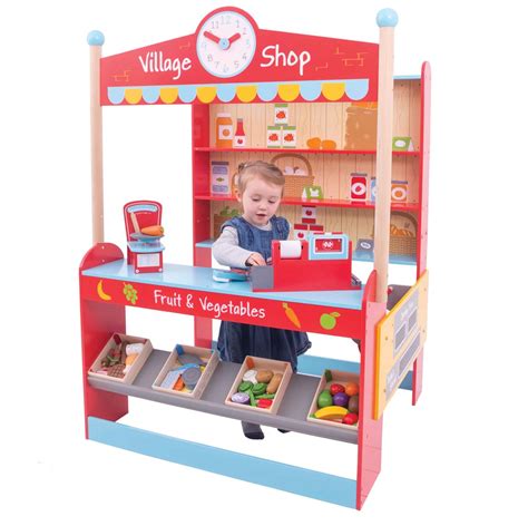 Village Shop And Counter Bigjigs Bj354 Playfood And Pretend