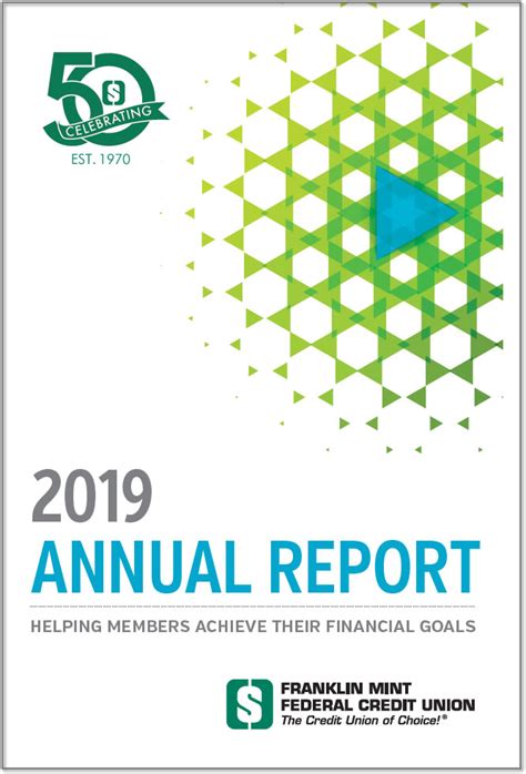 Employees can also make voluntary 401(k) contributions and fmfcu will match 25 cents on every dollar up to 6% gross pay. 2019 FMFCU Annual Report - Franklin Mint Federal Credit Union