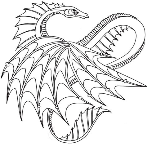 Anime Dragon Coloring Pages At Free Printable