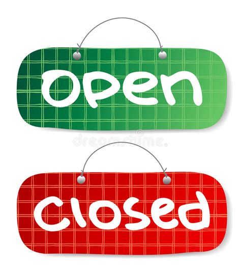Open And Closed Signs Royalty Free Stock Photo Image
