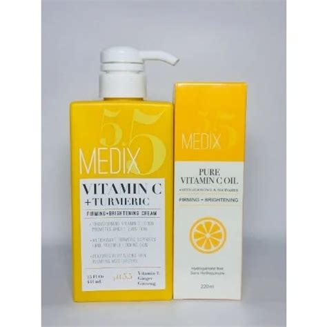 Medix 5 5 Vitamin C Tumeric Firming Brightening Cream And Pure