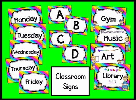 Free Printable Classroom Subject Signs Printable Templates