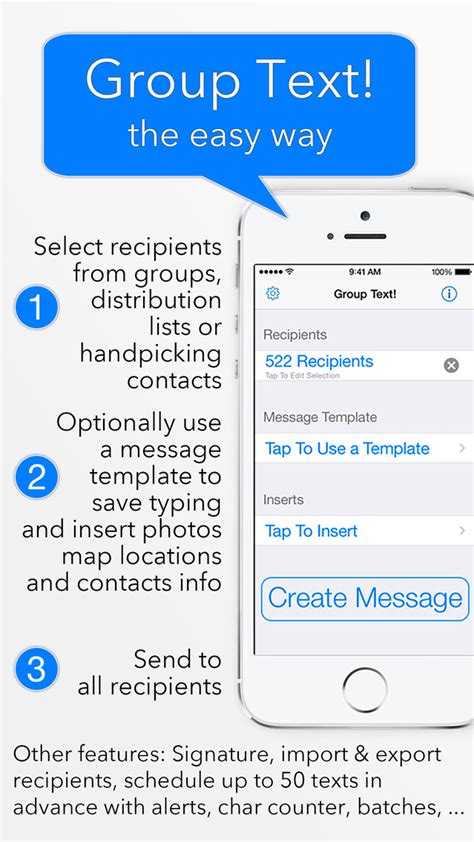 There are several issues related to mass text messages services that are completely resolved by this platform. Group Text! - appPicker
