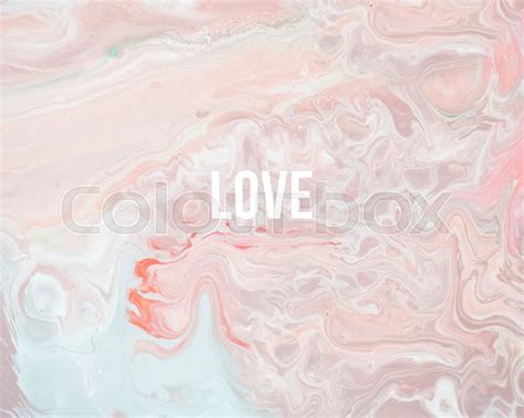 Love Card Marble Light Texture Pink Stock Photo