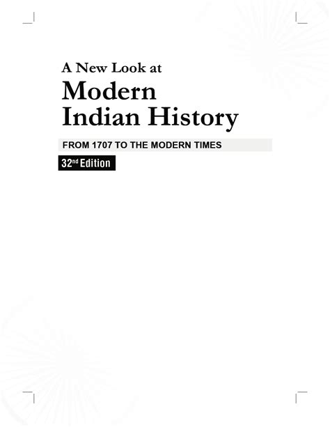 Download A New Look At Modern Indian History From 1707 To