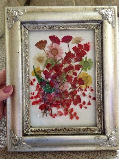 Framed Dried Flowers Pressed Flowers Diy Rose Petals Craft Flower
