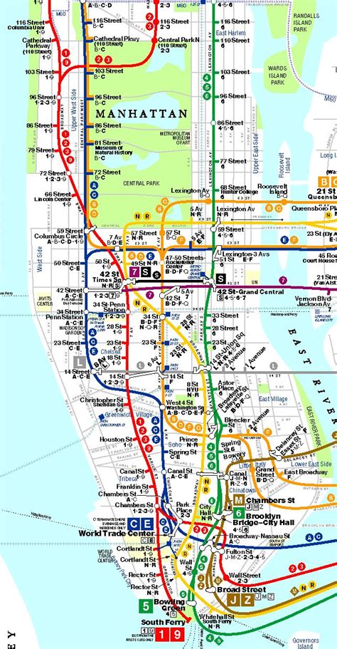 Nyc Subway Map Manhattan Only Printable Goldia Gabriellia