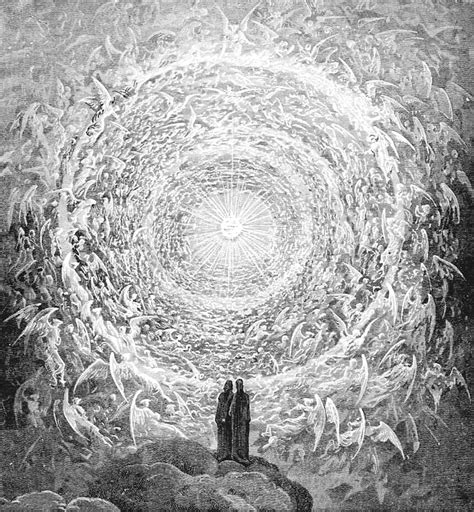 Gustave Dore The White Rose Vision Of The Empyrea Drawing By Gustave