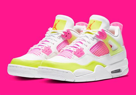 Air Jordan 4 Kids Lemon Venom Pink Cv7808 100