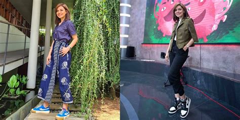 8 Potret Penampilan Najwa Shihab Yang Tetap Modis Selalu Kenakan Sneaker Kece Cantiknya Nggak