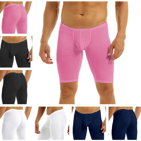 Mens Bulge Pouch Short Pants Workout Tight Shorts Quick Dry Swim